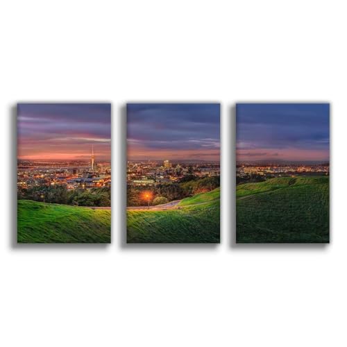 Poster Auckland toile 50x75 cm pour rompre la monotonie d'un mur blanc