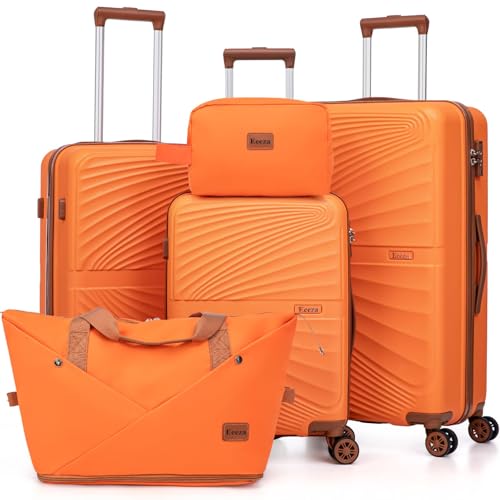 Eeeza Luggage Sets 5 Piece Suitcases with Wheels ABS Hard Case Luggage with TSA Lock Spinner Wheels Carry On Luggage Set (20/24/28 inch)
