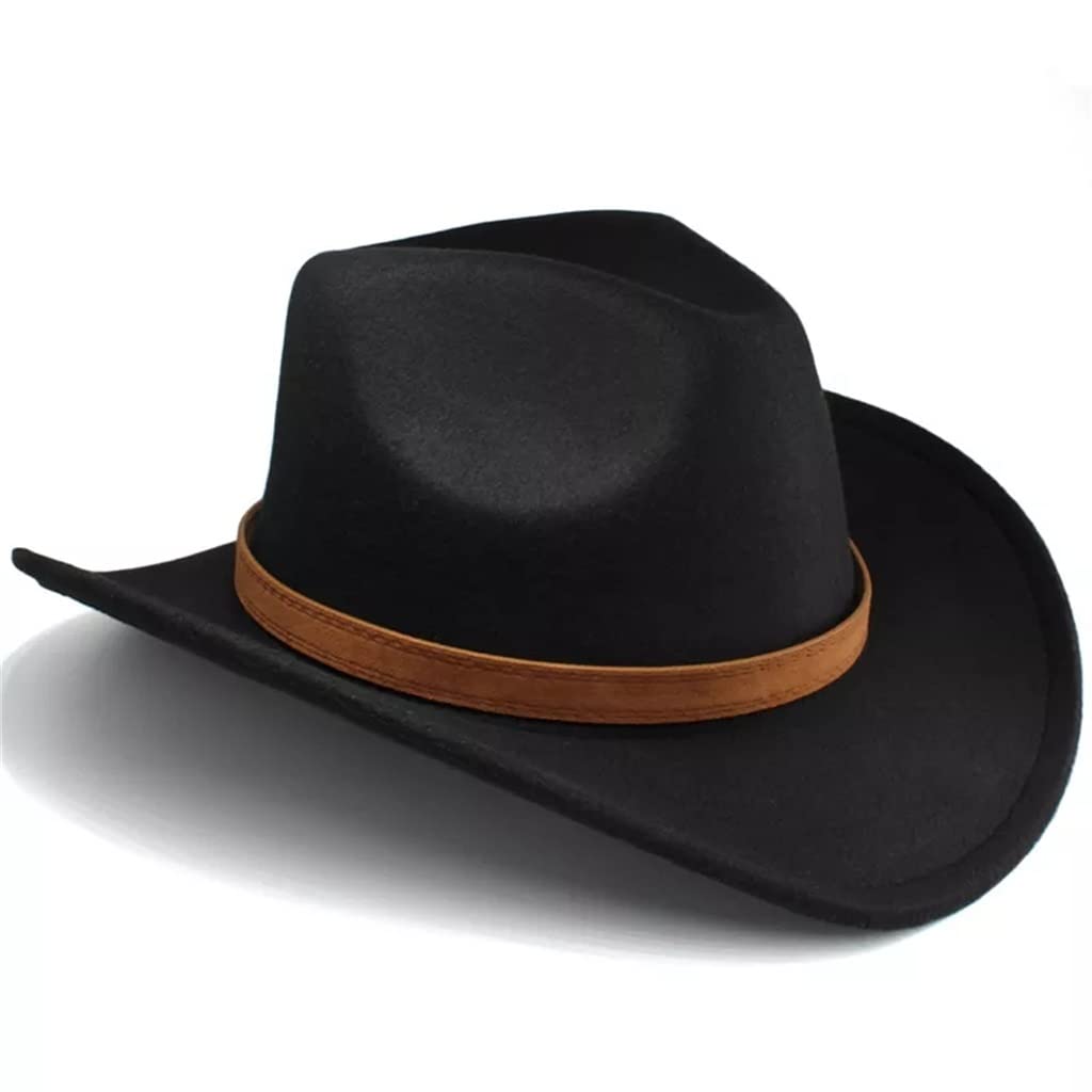 ACiyD Cappello da Cowboy Stile Etnico da Viaggio Cappello da Jazz in Tinta Unita Neutra Cappello da Cowboy Cappello da Equitazione per Uomo e Donna (Color : C, Size : 56-58cm) (D 56) (C 6 7/8)
