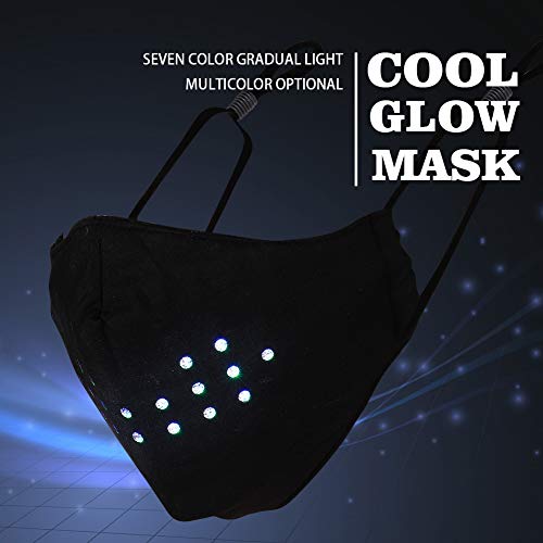 Onewell Rave Party - Halloween Voice Control Mask, Dynamic Talking Faux Face Mask, Respirável, Borra