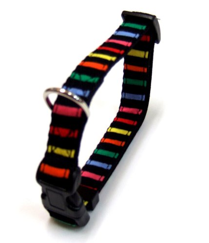 ONS ストライプカラー #15 マルチブラック (小型犬用首輪)