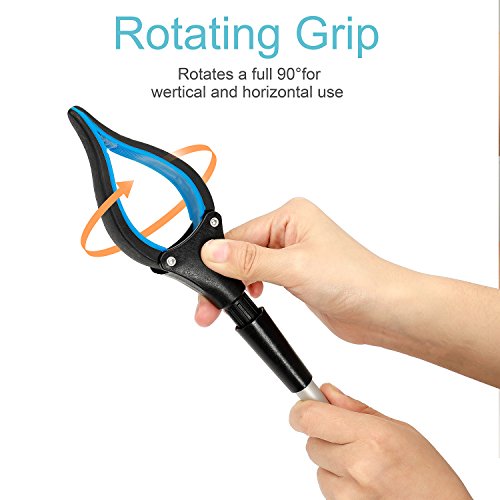 Grabber Reacher Tool for Elderly, 32" Foldable Picker Upper Grabber, Long Handy Mobility Aids, Reaching Assist Tool for Trash Claw Pick up, Litter Picker, Garden Nabber, Arm Extension (Mazarine) - Thumbnail 3