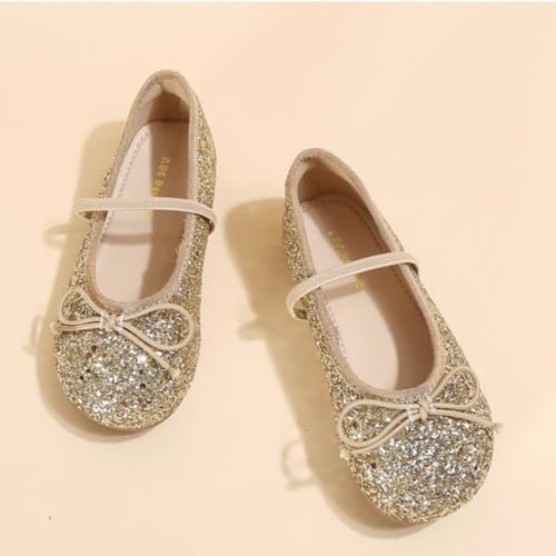 Girls Glitter Sequin Mary Jane Dress Shoes Bowknot Princess Ballerina Flats for School Wedding Party3