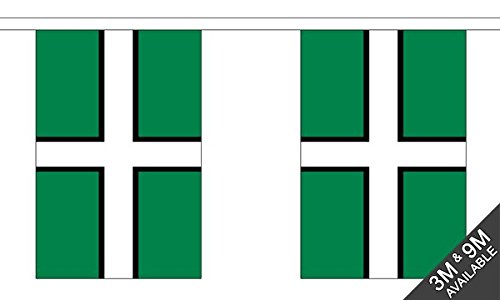 Flagtex Devon Giant Fabric Bunting – 18.25m with 30 Large Flags – Premium Indoor & Outdoor Decoration