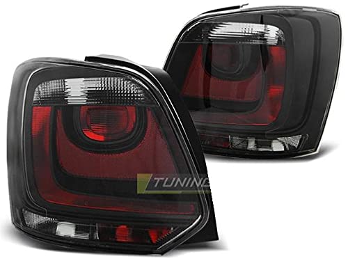 Feux arrière Polo 09-13 look GTI rouge blanc fumé pour voiture citadine