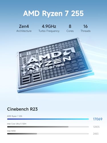 image for MINISFORUM N5 Air 5-Bay Desktop NAS, AMD Ryzen 7 255(8C/16T) CPU, Bare