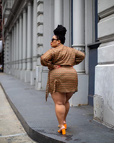 The Drop Women's Geometric Print Wrap Mini Skirt By @Essiegolden, 3X, Plus Size #TOP3