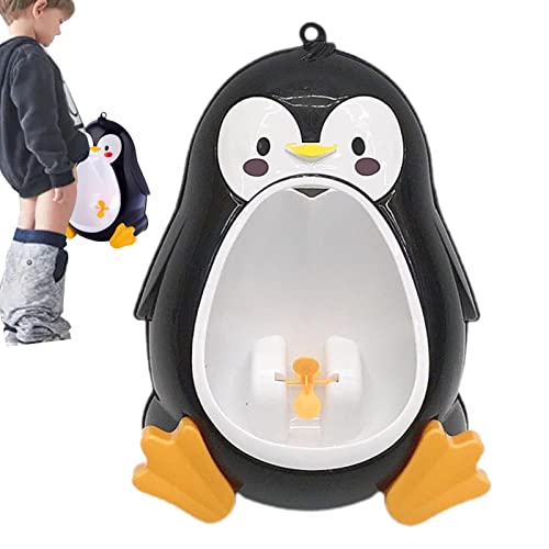 Stehurinal Urinal para niños pequeños para entrenamiento de orinal, montaje en pared, entrenador urinario, soporte de inodoro ajustable en altura con recipiente extraíble, diseño de pintura