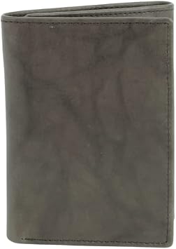 American Bison Cowhide Leather Mens Trifold Wallet RFID-Blocking with Card Slots Cash Pockets ID window and Gift Box Brown