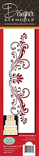 Designer Stencils Fleur De Lis Cake Stencil, Beige/Semi-Transparent