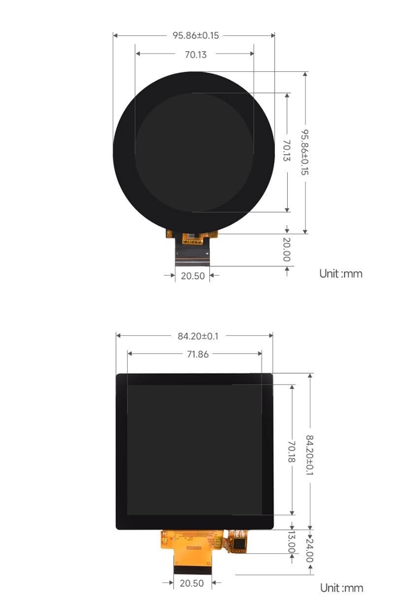 Scheda di sviluppo touchscreen LCD, scheda driver di interfaccia Lvgl da 2,1 pollici | Driver board+2.1-inch screen