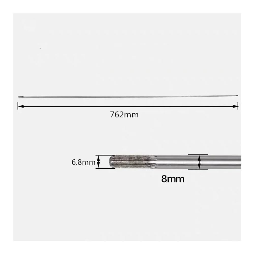 9 zębów/kwadrat o grubości 8mm wał napędowy pasuje do 26mm rura aluminiowa przycinarka do trawy szczotka Cu 760mm długa piła łańcuchowa nożyce do żywopłotu(Tube with Shaft B)