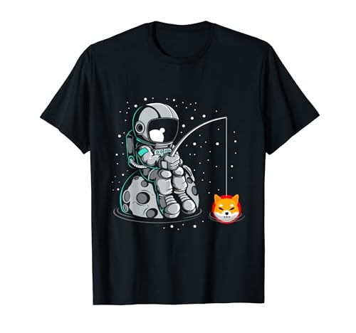 Shiba Inu Moon Fishing Cryptocurrency Army Shib Lover Maglietta