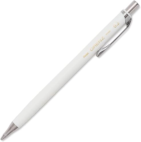 Pentel Arts Orenz - Portaminas de 0.008 in, barril blanco, paquete de 1 (PP502WPABP)