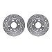 Dynamic Friction Company Front Brake Rotors-Drilled and Slotted-Silver 7002-47042