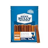 Best Bully Sticks 4 Inch Bully Sticks - 8 oz (Pack of 1) - Natural Grass-Fed, Grain and Rawhide Free, Ideal for Small or Young Canines
