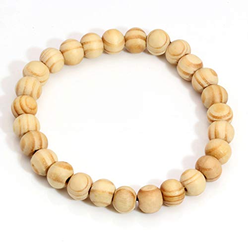 Pulsera de madera natural unisex para oración y energía miniatura 3
