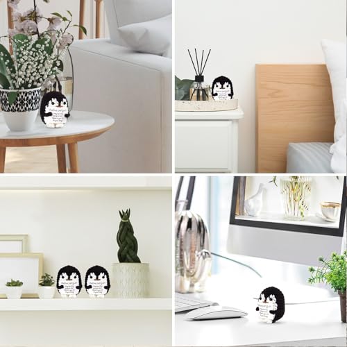 Image of Hoedia Emotional Penguin Small Mother's Day Easter Gifts for Women Men Her Him, Positive Crochet Cute Funny Inspirational Support Stuffers College Office Friend Birthday Basket Filler Decorations