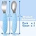 Toddler Fork and Spoon Set Baby Silverware 18/10 Stainless Steel Kid Utensils Child Flatware for Self Feeding BPA Free Twinkle Star Blue for 12 Months+