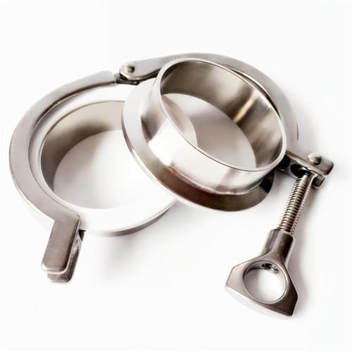LXLXXAYLS 3" Tri Clamp x 76mm Pipe OD + PTFE Strip SUS304 Fitting Tri-Clamp Union Set