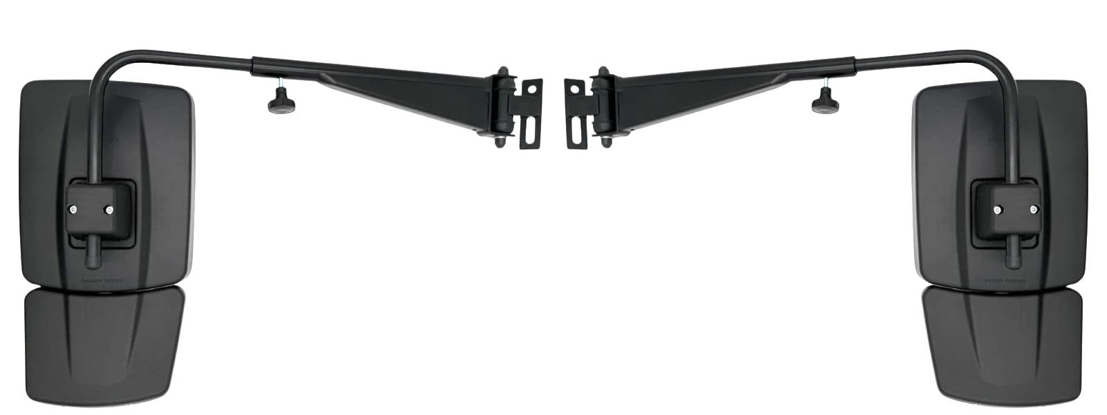 Matel Service® 2x konvexe Außenspiegel mit Halter – Haupt- & Weitwinkelspiegel (Blind Spot), 530–780 mm, Ø17, E20 – für New Holland, Case IH, Steyr, MF – OE ACV0805960 / G304810150020