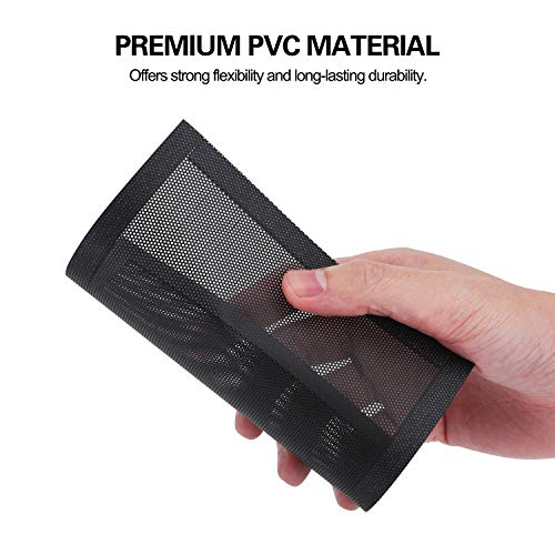 MoKo 140mm Dust Filter for Computer Cooler Fan, [4 Pack] Magnetic Frame PC Fan Dust Mesh PC Cooler Filter Dustproof PVC Cover Computer Fan Grills - Black