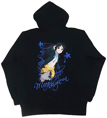 Amazon.co.jp: けいおん! 秋山澪刺繍パーカー 2011MODEL ブラック L