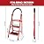 3 Step Ladder Folding, Step Stools for Adults with Wide Anti-Slip Pedals, Curved Cushioned Handrail and Safe-Lock Design, Heavy Duty Portable Multi-Purpose Ladders for Home, Kitchen, Household