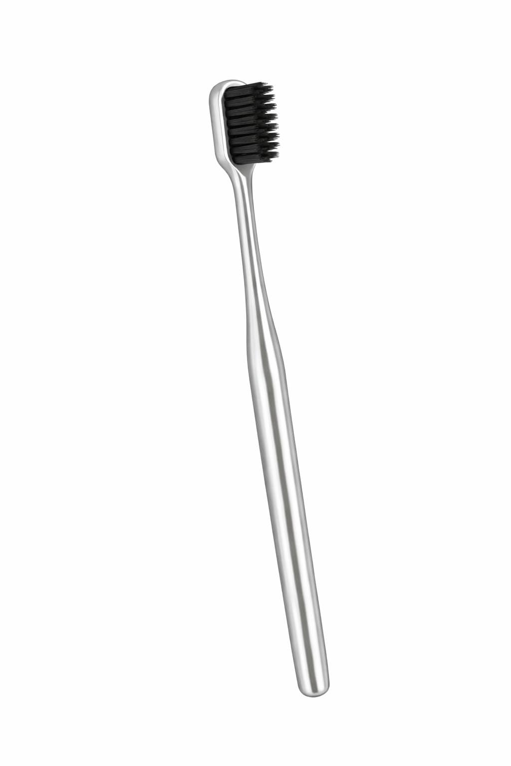 Pickliin Luxury Silver Toothbrush | Premium Metal Handle Manual Toothbrush | Soft Bristles | Elegant Reusable Tooth Brush for Adults Home & Travel-image-5