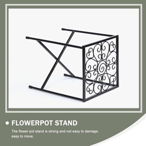 Étagère de rangement décorative en fer forgé noir durable - 7