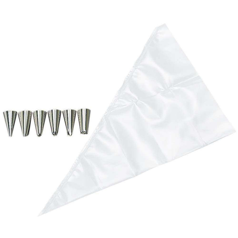 Kai Corporation DL6319 Kai House Select Pastry Bag, Expanding Variations, Design Pipe, Set of 6, Made in Japan