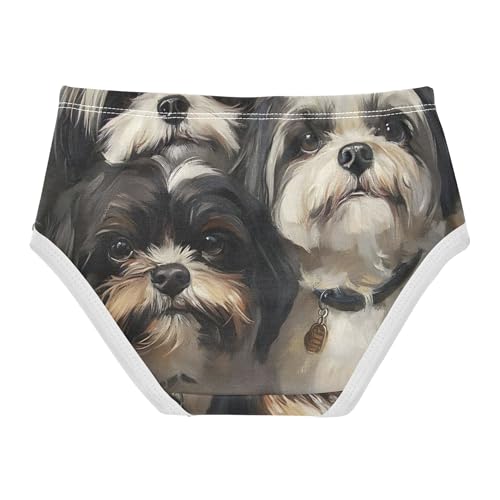 Cute Dog Print Pug Toddler Underwear Floral 2t Cotton Cute Panties Girl Aesthetic Briefs Girls Undies2