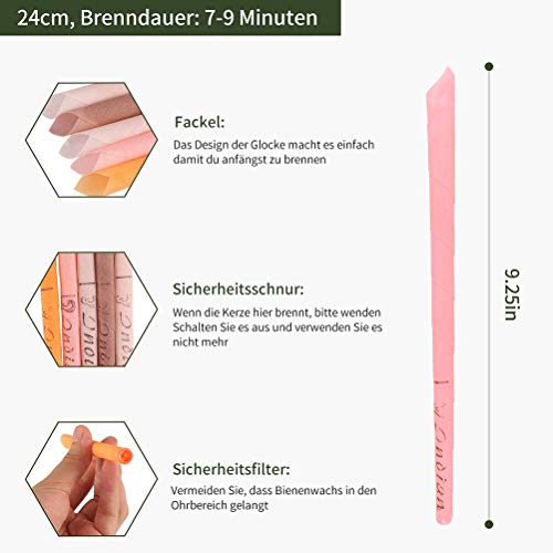 Tianbi Candele per le Orecchie 16/24 Pezzi Coni di...