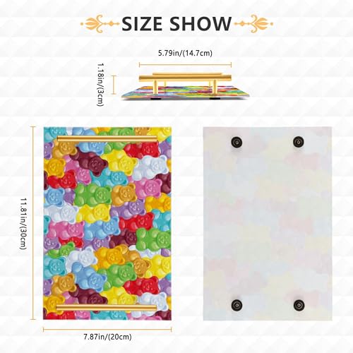 Colorful Gummy Bears Candies Sweets Decorative Trays with Handles Outdoor Serving Tray Rectangular Tray for Jewelry Perfume Large Dinner Decorative Food