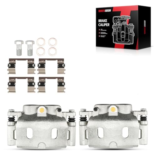 Image of Torchbeam Front Brake Calipers Set for Chevrolet 2008-2018 Silverado 1500, GMC 2008-2018 Sierra 1500, Chevrolet 2008-2020 Tahoe, Front Left and Front Right Calipers Replace # 18P4918A+18P4919A