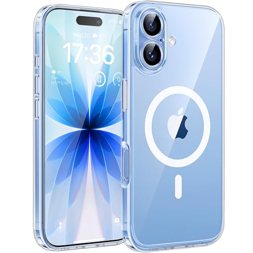 TOCOL Coque Magnétique pour iPhone 17 6,3 Pouces, Compatible avec MagSafe, Pas Facile à Jaunir, Protection de l'objectif améliorée, Fine Antichoc,...