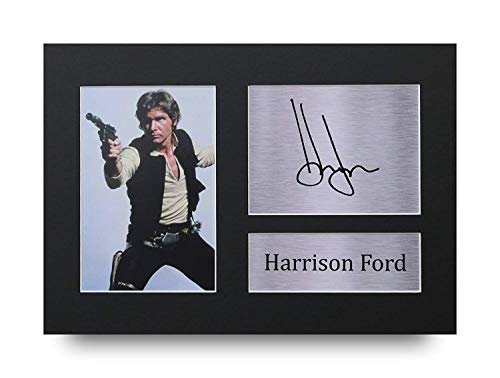 HWC Trading Harrison Ford A4 Sin Marco Regalo De Visualizaci�n De Fotos De Impresi�n De Imagen Impresa Aut�grafo Firmado por Star Wars Los Aficionados Al Cine