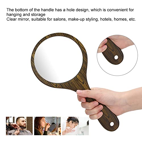 Hand Mirror, Vintage Hairdressing Mirror Handheld Mirror With Wood Handle For Salon Barbers Hairdressers With Handle-Red And Green(Green) #TOP5