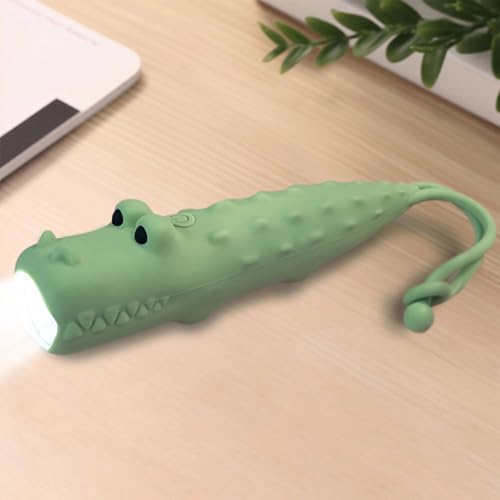 LEDHOLYT Kids Flashlight Halloween Gifts - Cute Silicone Alligator Toy Light with Adjustable Brightness, Safe & Durable Design, USB-C Charging, Birthday Gift for Ages 3+ Boys Girls Children