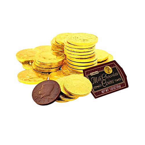 Frankford Candy Company Milk Chocolate Gold Coins Mesh Bag, Milk Chocolate, 1.23 Ounce (Pack of 12)