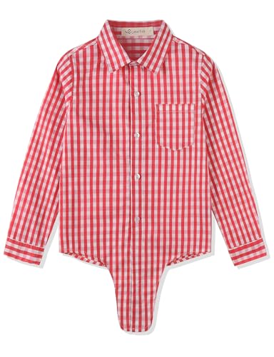 Image of Noomelfish Girls Long Sleeve Button Down Shirt Tie Front Western Tops Cowgirl Outfit (5-14 Years)