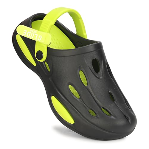 Image of Kraasa Glide Gear Men's Eva Casual Clogs for Everyday use | Sandals with Adjustable Back Strap | Lightweight, Comfortable | Stylish and Waterproof Mules