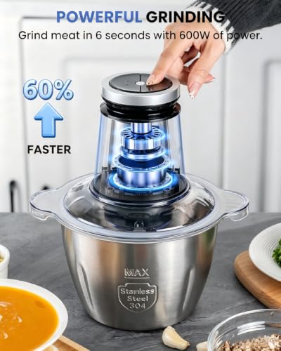 Image of LINKChef Food Processor, 10 Cup Electric Food Chopper, 600W Meat Grinder