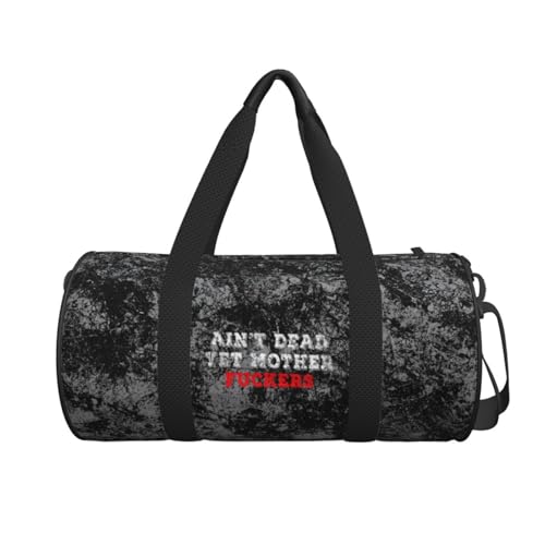 Ain't Dead Yet Mother Fuckers Convertible Garment Bag with Shoulder Strap, Carry on Garment Duffel Bag for Men Women - Rolling Foldable for Travel Luggage Bags (Black)2