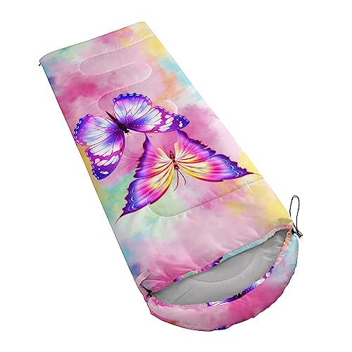 CVHOUSE Butterfly Bolsa de Dormir para Camping, 3 Estaciones, Ligera, Impermeable, para Adultos y Niños, 31x90 pulgadas miniatura 2