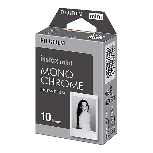 Fujifilm Instax Mini Pellicola Contact Sheet Border + Monochrome – 20 Foto In Bianco E Nero E Stile Retrò