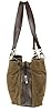Girly Handbags Italienische Umhängetasche aus Wildleder (Khaki) #1