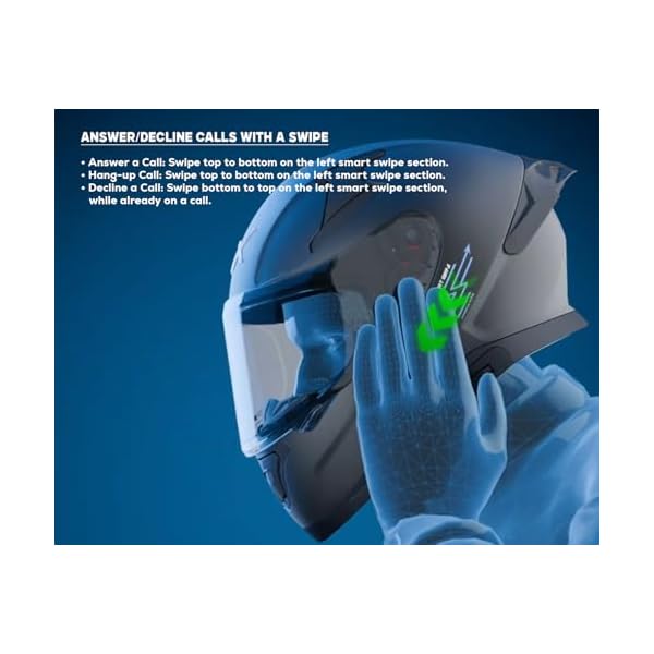 Axor x Altor Apex Smart Bluetooth ECE DOT ISI Certified Full Face Helmet for Bike – Swipe Control, Voice Assistant, Turn-by-Turn Navigation and Dual Visor-Black-XL