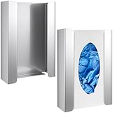 Blulu グローブボックスホルダーディスペンサー ステンレススチール 壁取り付けボックスオーガナイザー ウォールアタッチメント グローブマスクの保管と分配が簡単 高さ9.75インチ x 幅5.5インチ x 奥行き3.5インチ