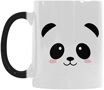 InterestPrint Cute Panda Face Quotes 11oz Color Changing Heat Sensitive Morphing Coffee Mug Tea Cup Travel, Funny Unique Birthday Gift for Men Women Mom Dad Husband Wife Boy Girl Friends Him Her